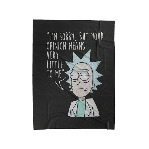 Rick And Morty Opinion Velveteen Blanket