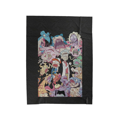 Rick And Morty Pokemon Velveteen Blanket