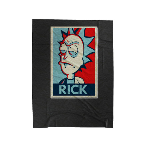 Rick And Morty Rick Face Cool Vintage Velveteen Blanket