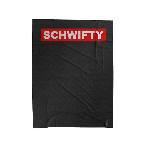 Rick And Morty Schwifty Red Box Logo Velveteen Blanket