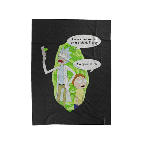 Rick And Morty Shoot Guns Velveteen Blanket