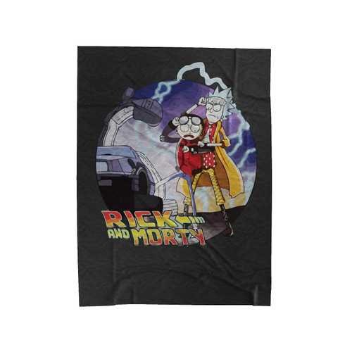 Rick And Morty Vs Back To The Future Velveteen Blanket