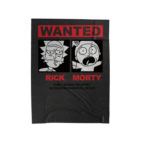 Rick And Morty Wanted Velveteen Blanket