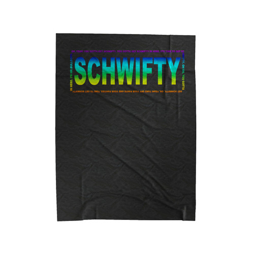 Rick And Morty You Gotta Get Schwifty Logo Velveteen Blanket