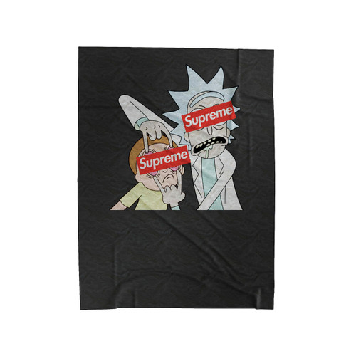 Rick Eye Pulling Supreme Rick And Morty Velveteen Blanket