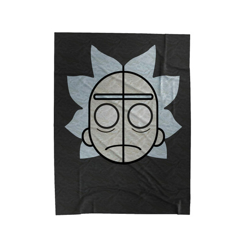 Rick Head Rick And Morty Tv Series Velveteen Blanket