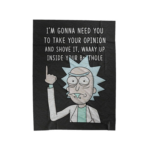 Rick Shove It Up Velveteen Blanket