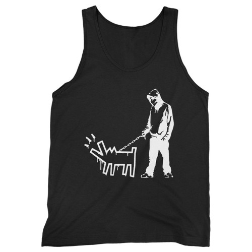 Our cotton banksy barking dog thug men tank top is perfect for those intense workouts in the gym, at practice or pickup games.