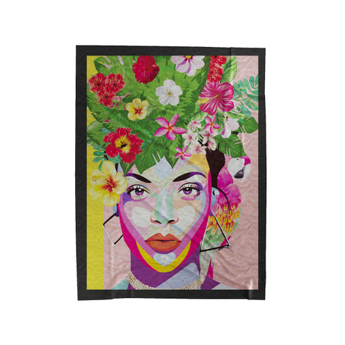Rihanna Painting Art Velveteen Blanket