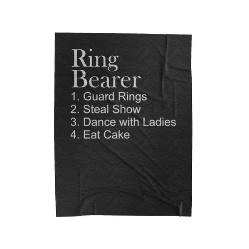 Ring Bearer Guard Rings Steal Show Dance With Ladies Eat Cake Velveteen Blanket