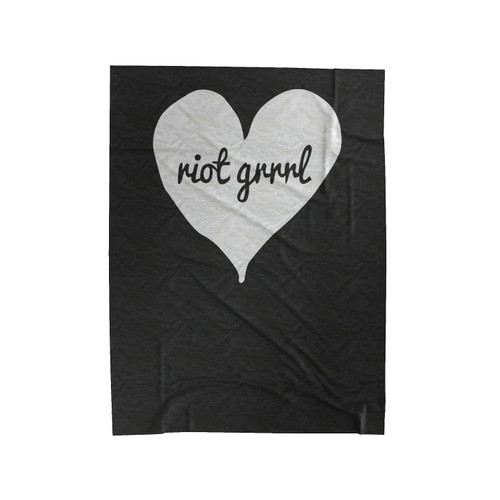 Riot Grrrl Heart Feminism Velveteen Blanket