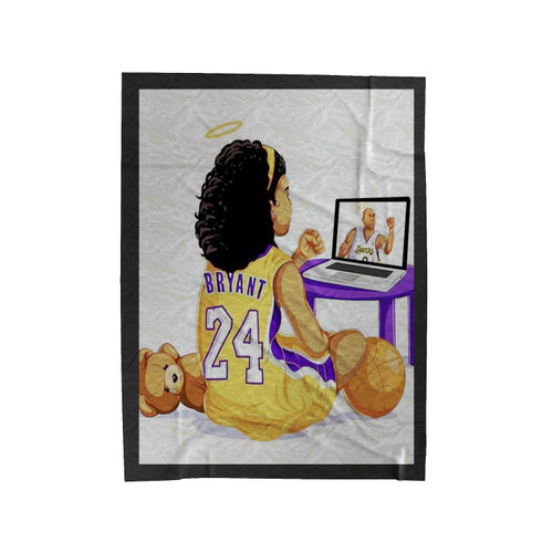 Rip Kobe And Gianna Bryant Velveteen Blanket