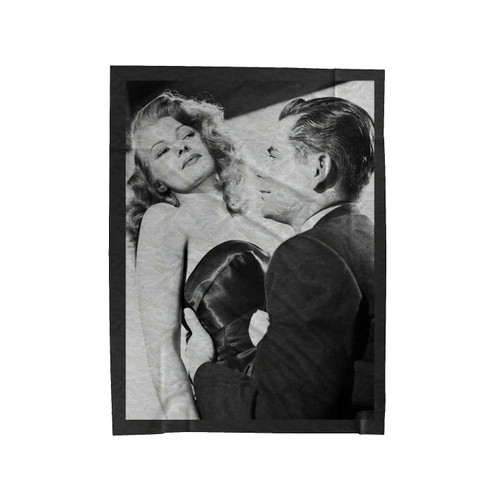 Rita Hayworth And Glenn Ford Velveteen Blanket