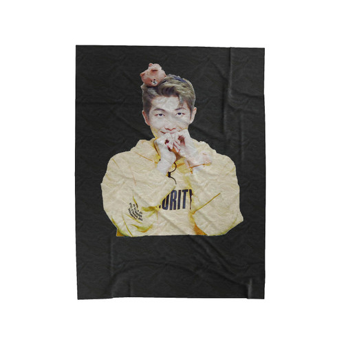 Rm Bts Run Kpop Not Today Velveteen Blanket