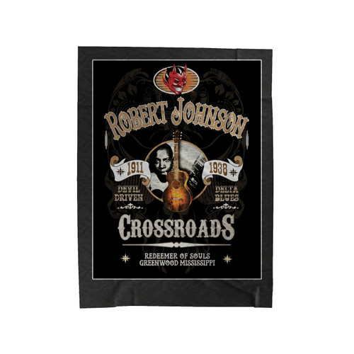 Robert Johnson Devil Driven Delta Blues Velveteen Blanket