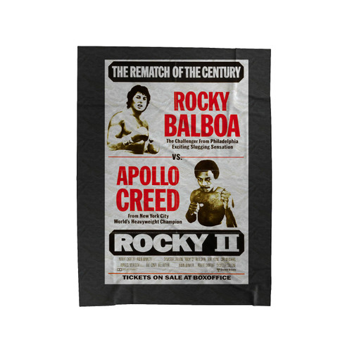 Rocky 2 Balboa Apollo Creed Stallone Movie Poster Velveteen Blanket