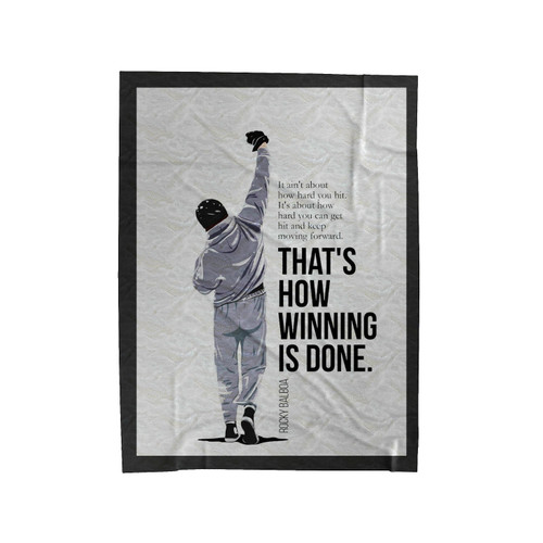 Rocky Balboa Quotes Movie Velveteen Blanket