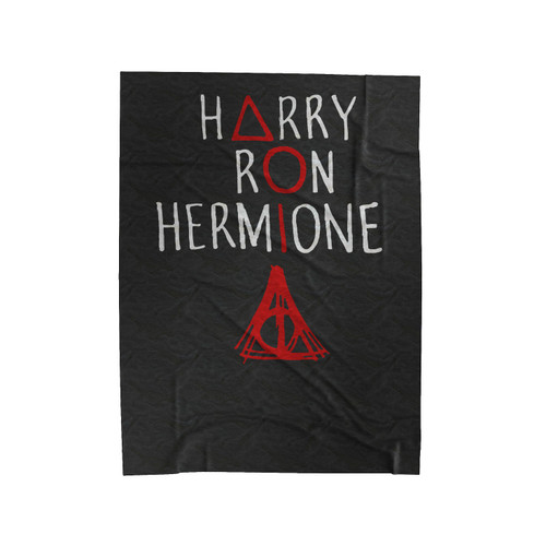 Ron Hermione Logo Velveteen Blanket