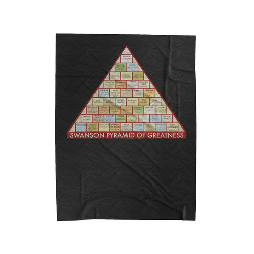 Ron Swanson Swanson Pyramid Of Greatness Parks And Rec Velveteen Blanket