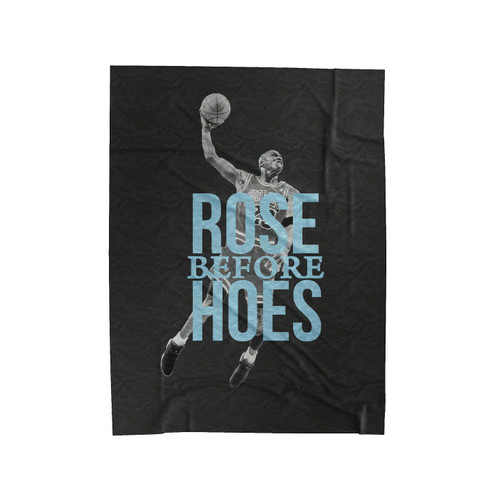Rose Before Hoes Chicago Bulls Funny Velveteen Blanket