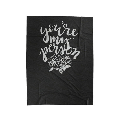 Rose You're My Person Velveteen Blanket