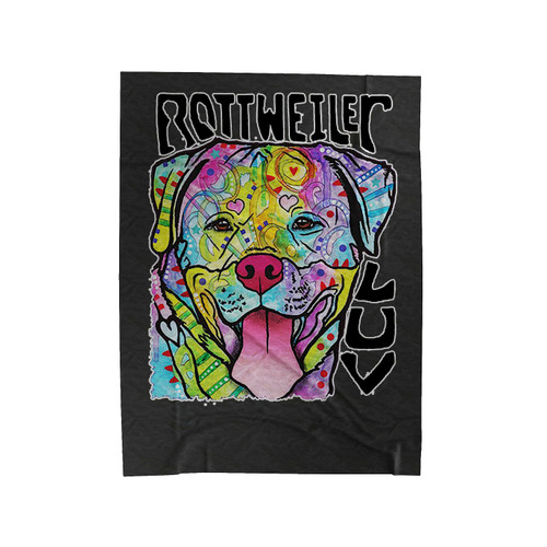 Rottweiler Luv Big Dog Velveteen Blanket