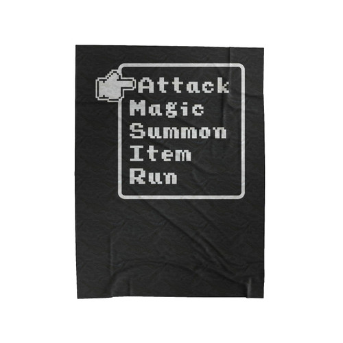 Rpg Final Fantasy Battle Menu Videogame Velveteen Blanket