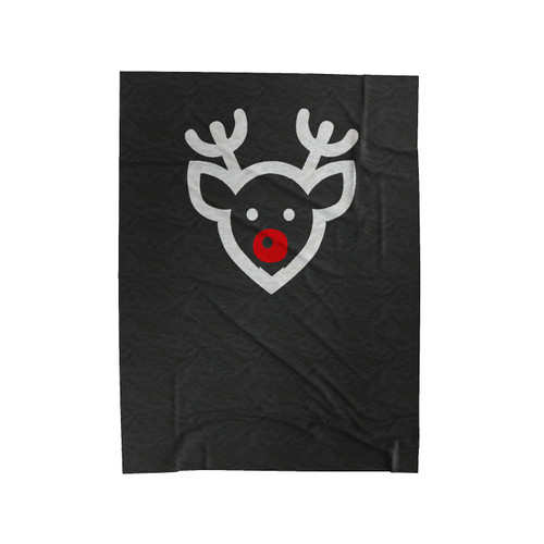 Rudolf Reindeer Christmas Xmas Velveteen Blanket