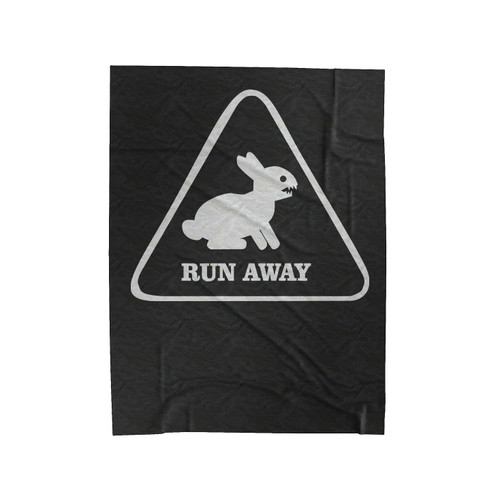 Run Away Monty Python Holy Grail Easter Bunny Rabbit Velveteen Blanket