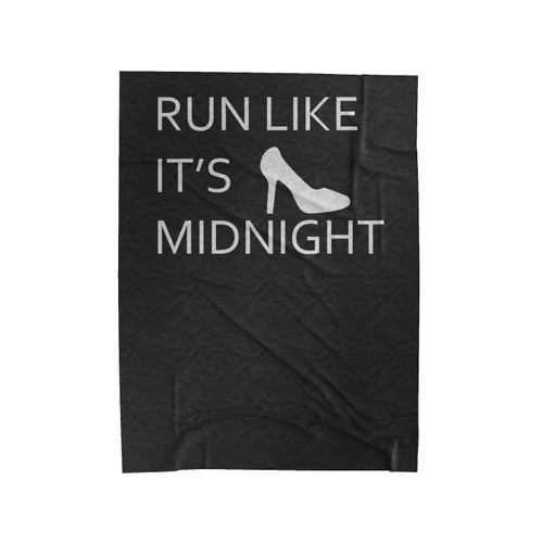 Run Like As Midnight Disney Running Cinderella Velveteen Blanket