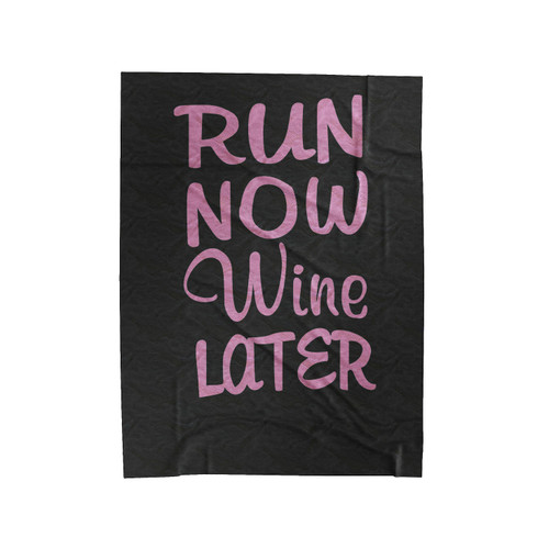 Run Now Wine Later Velveteen Blanket