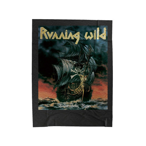 Running Wild Under Jolly Roger Heavy Metal Velveteen Blanket