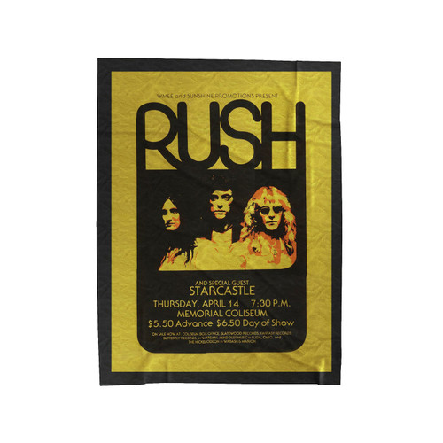 Rush Band Sunshine Promotions Velveteen Blanket