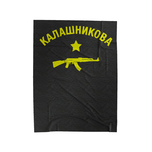 Russian Rifle Kalashnikov Ak47 Velveteen Blanket