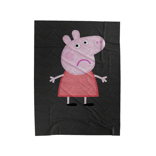 Sad Peppa Velveteen Blanket