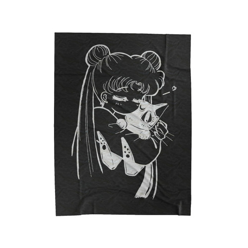 Sailor Moon Usagi Luna Velveteen Blanket