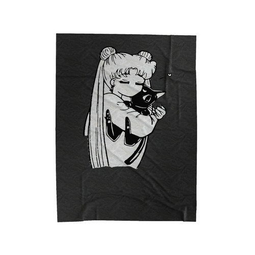 Sailor Moon Usagi Luna Anime Kawaii Otaku Cosplay Japanese Manga Velveteen Blanket
