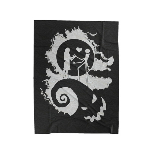 Sally And Jack Skellington Nightmare Before Christmas Velveteen Blanket