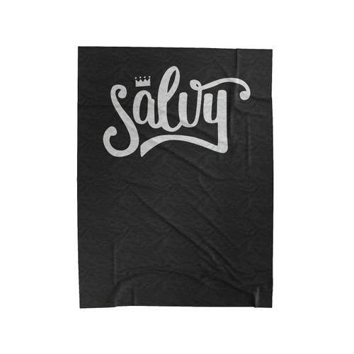 Salvy Crown Kansas City Royals Inspired Lettering Velveteen Blanket