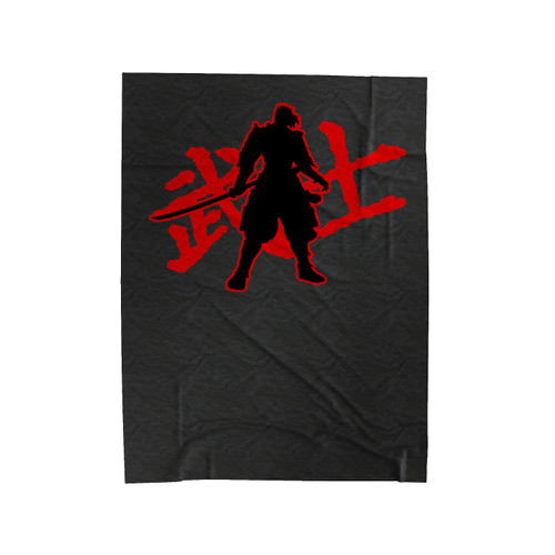 Samurai Kanji Character Velveteen Blanket