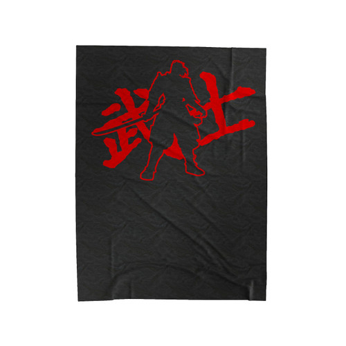 Samurai Kanji Character 1 Velveteen Blanket
