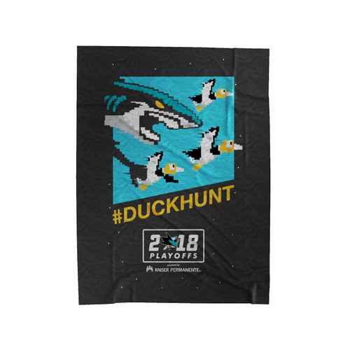 San Jose Hockey Team Duck Hunt Velveteen Blanket