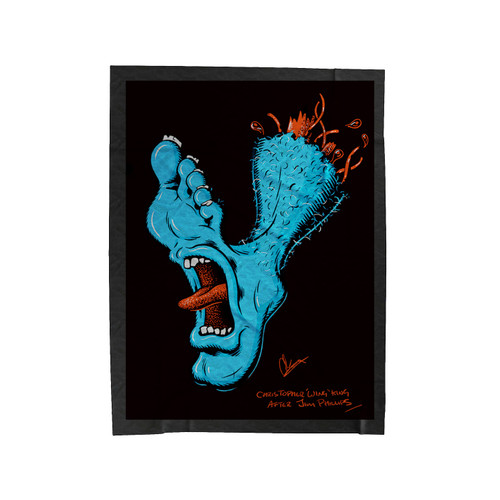 Santa Cruz Screaming Foot A Tribute To Jim Phillips On Behance Velveteen Blanket