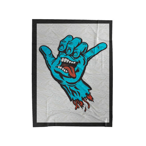 Santa Cruz Shaka Screaming Hand Blue Jim Phillips Velveteen Blanket