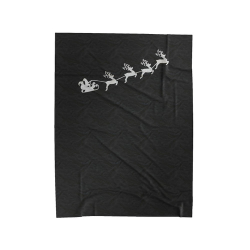 Santa's Sleigh Velveteen Blanket