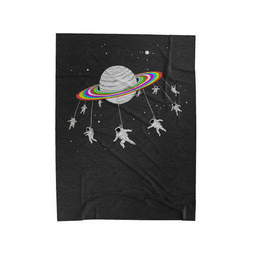 Saturn We Heart It Velveteen Blanket
