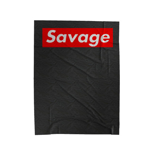 Savage Supreme Box Logo Velveteen Blanket