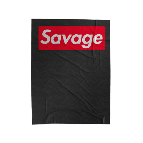 Savage Supreme Box Logo 1 Velveteen Blanket