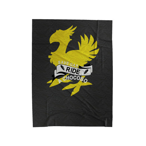 Save Gas Ride A Chocobo Final Fantasy Velveteen Blanket