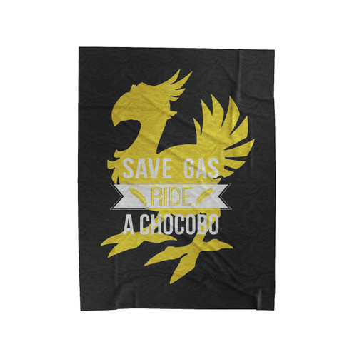 Save Gas Ride A Chocobo Final Fantasy 1 Velveteen Blanket